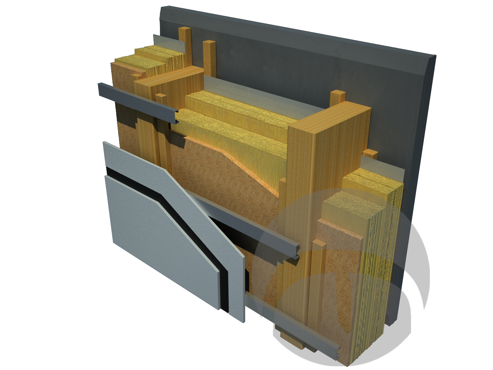 Immagine descrittiva Sistema a secco in legno cemento
